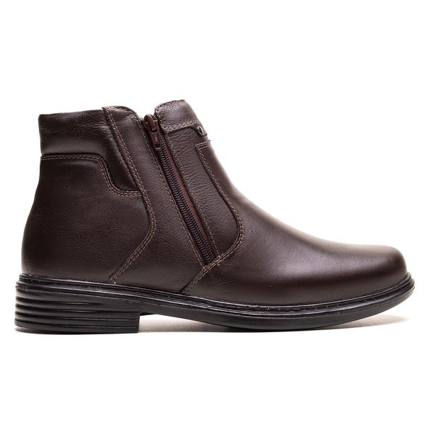 Bota Masculina Ultra Comfort em Couro Café