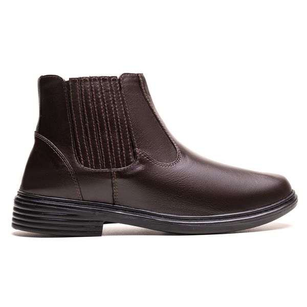Bota Masculina Ultra Comfort em Couro Café