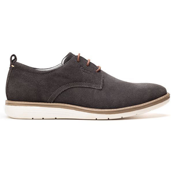 Sapatênis Masculino Couro Grafite Comfort