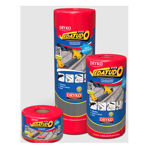 Manta de Aluminio 1,00 Mt Rolo Dryko (10 Mt)