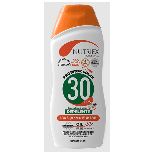 Protetor Solar Fps 30 Repelente Nutriex Profissional 120 Ml