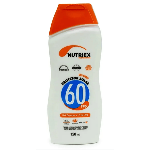  Protetor Solar Fps 60 Facial Nutriex Profissional 120ml