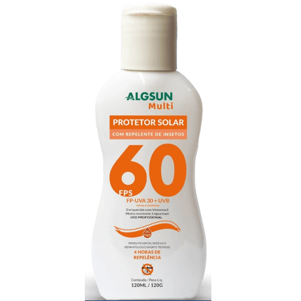 Protetor Solar Fps Com Repelente 60 120ml Algsun