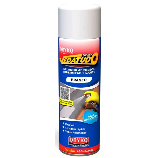 Spray Emborrachado Impermeabilizante Branco 400ml