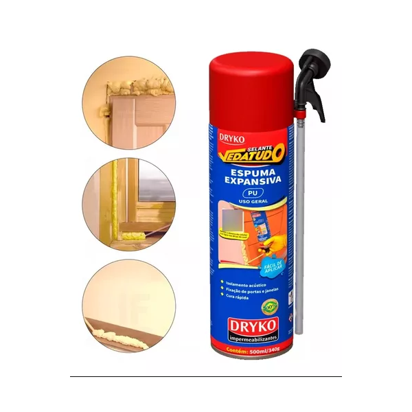 Espuma Expansiva Spray 340G Dryko