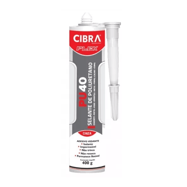 Pu 40 Cola Selante Adesiva Uso Geral Cibraflex - Cinza 400g