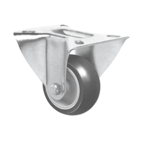 Rodizio Fixo PVC L12 75mm para até 60kg - Schioppa FL 312 BP 60KG