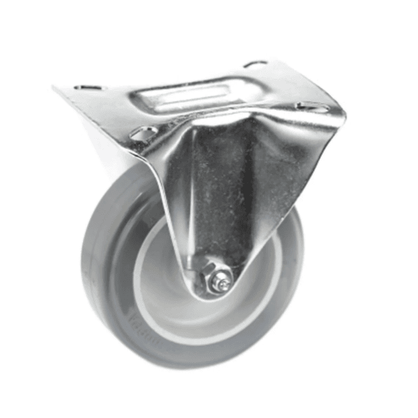 Rodizio Fixo PVC L12 125mm para até 75kg Schioppa FL 512 BP 75KG