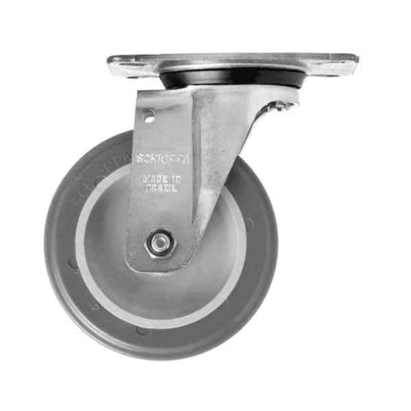 Rodizio Giratório PVC L12 125mm para até 75kg Schioppa GL 512 BP 75KG