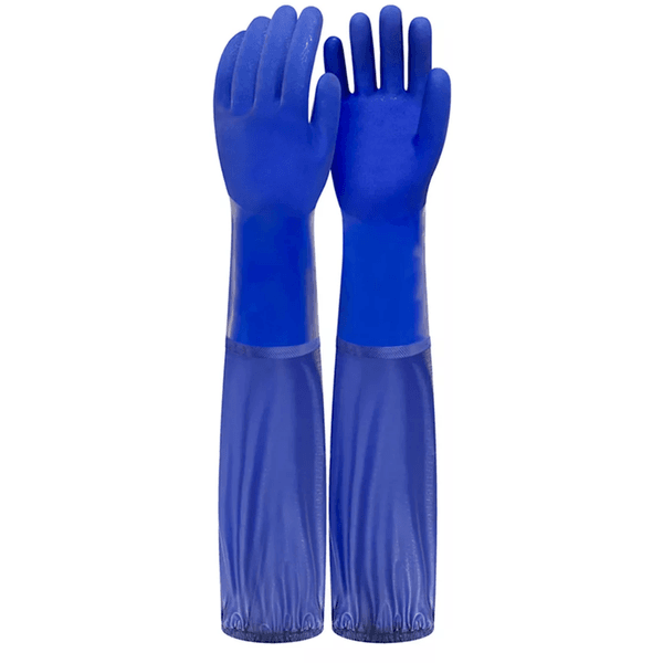 Luva Pvc Azul Punho 66cm Tam g Ca 36581