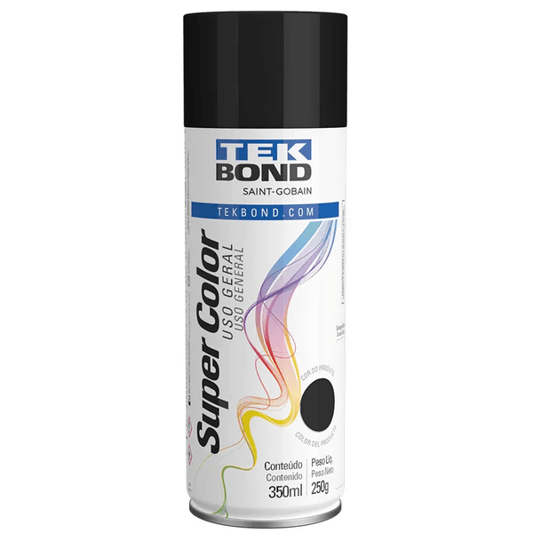 Spray Alta Temperatura Preto Brilhante 350ml/250g