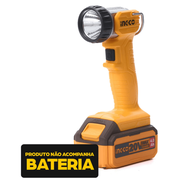 Lanterna de Trabalho Ingco 270 Lumens a Bateria (nao Acompanha) 20v Linha P20s