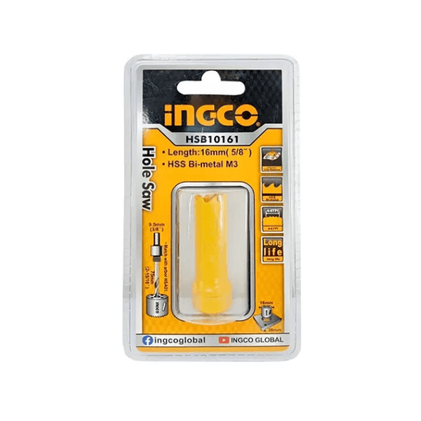Serra Copo Bimetal Ingco para Metais 16mm Passo Variavel