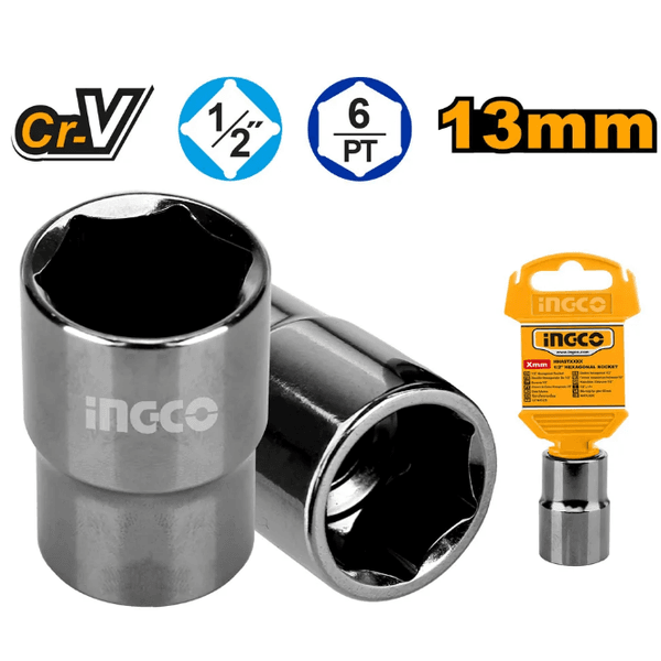 Soquete Sextavado Ingco 1/2 Pol 13mm