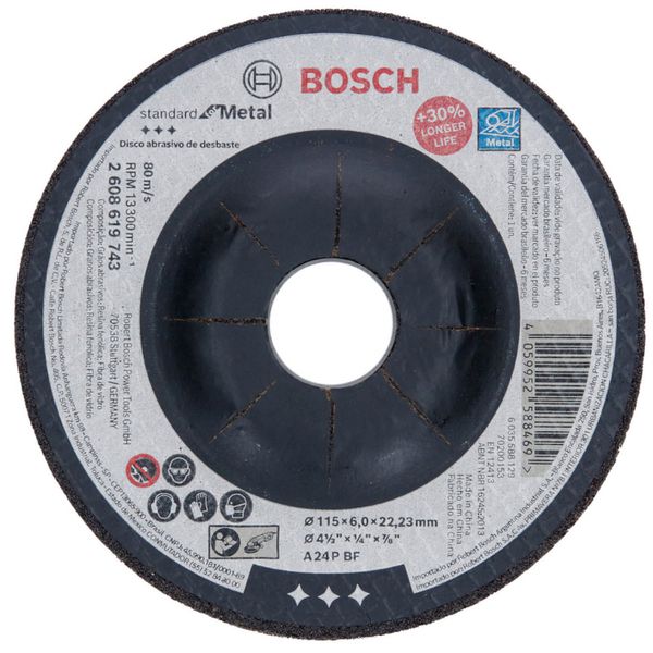 Disco Desbaste Std For Metal 115x60mm