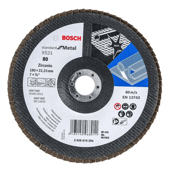 Disco Flap Eco For Inoxmetal 180mm G80