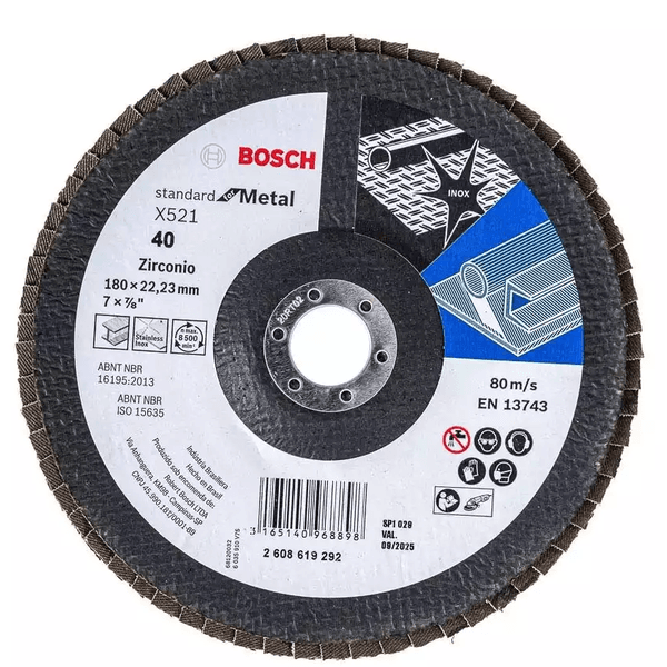 Disco Flap Eco For Inoxmetal 180mm G40