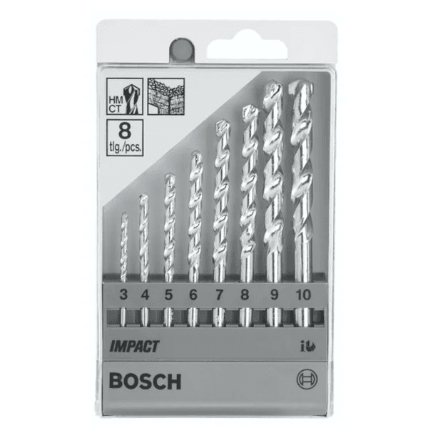Jogo Broca Concreto 8 Pcs Bosch