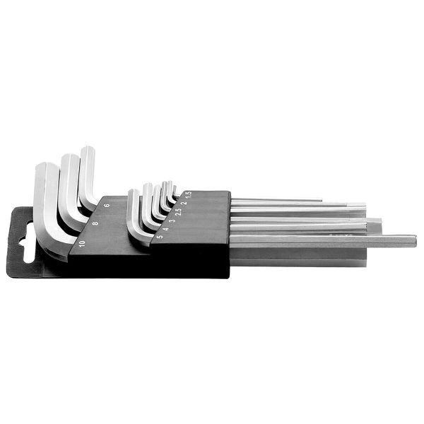 Jogo de Chave Allen Longa (1,5mm a 10mm) 9 Pecas