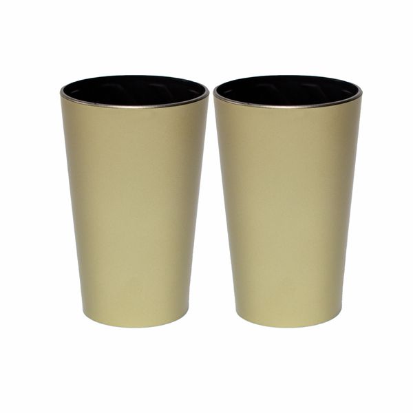 Copo Twister Acrílico 400ml Metalizado int. Preto