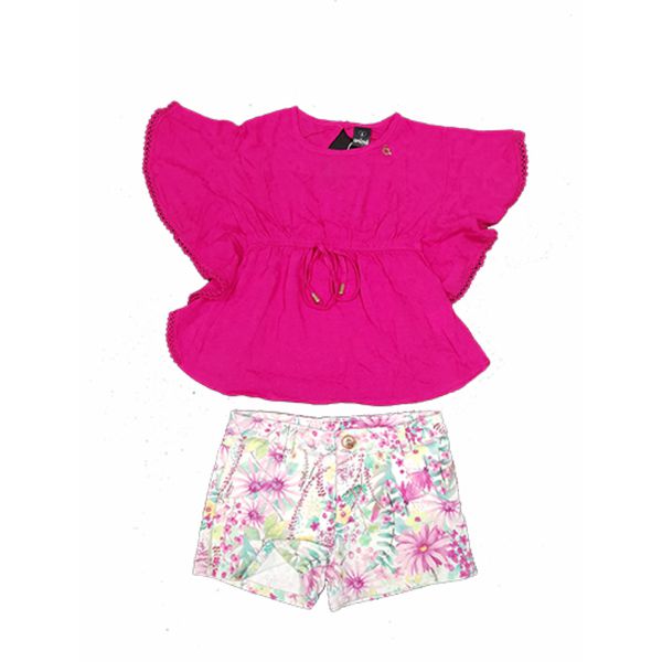 Blusa e Short Mini Florais Petite Animê