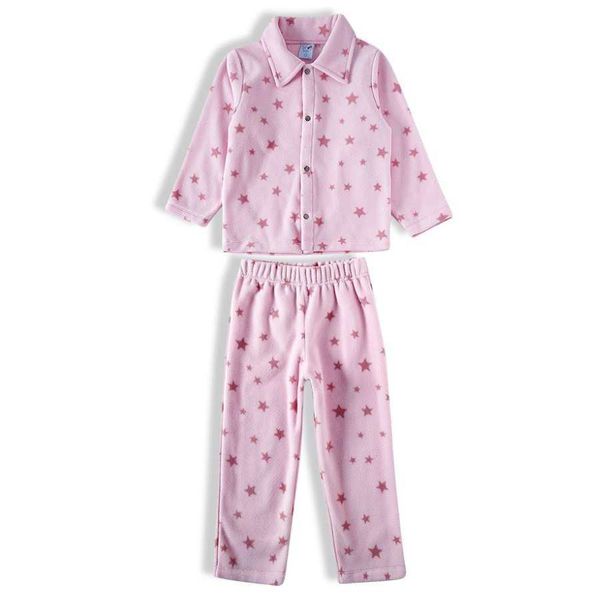 Pijama Soft 2 Peças Estrelas Rosa