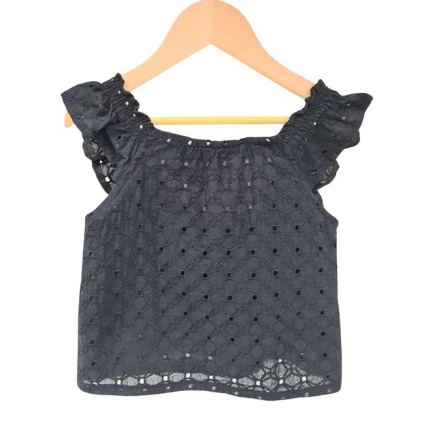 Top Infantil em Laise Preto