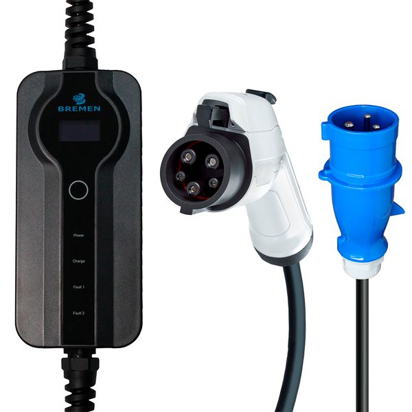Carregador Portátil para Carro Elétrico Tipo 1 2P+T 32A - Bremen