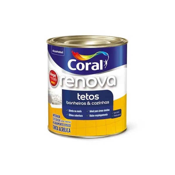 Renova Tetos Banheiros & Cozinhas 900ML Branco Coral