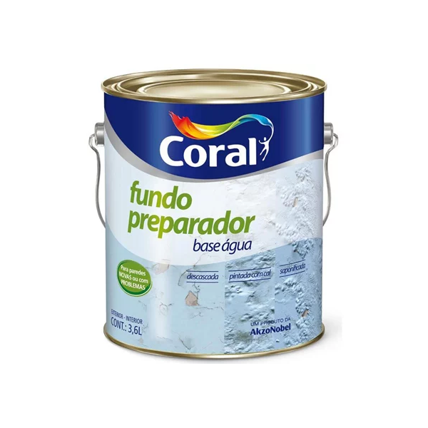 Fundo Preparador Base Água 3,6L Coral