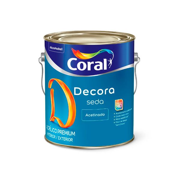 Tinta Acrílica Decora Seda Acetinado 3,6L Branco Coral