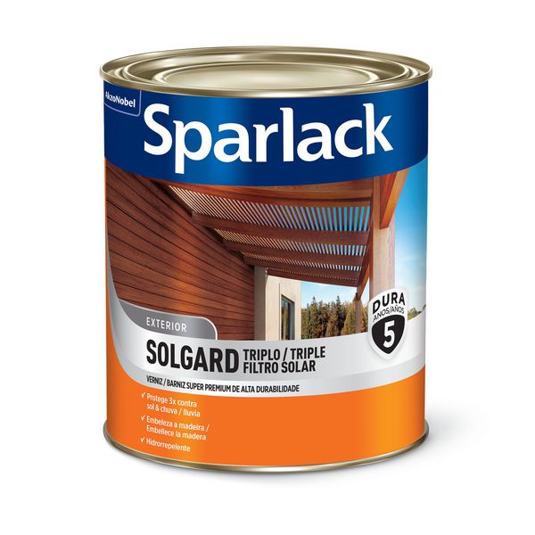 Verniz Solgard Triplo Filtro Solar Brilhante 900ML Sparlack