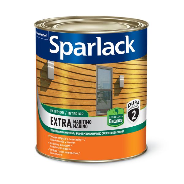 Verniz Extra Marítimo Brilhante Balance Base Água 900ML Sparlack