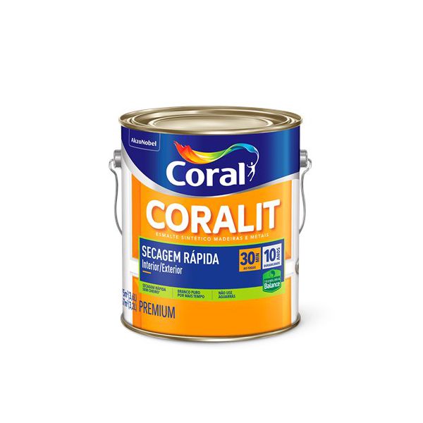 Coralit Esmalte Total Balance Brilhante 3,6L Coral