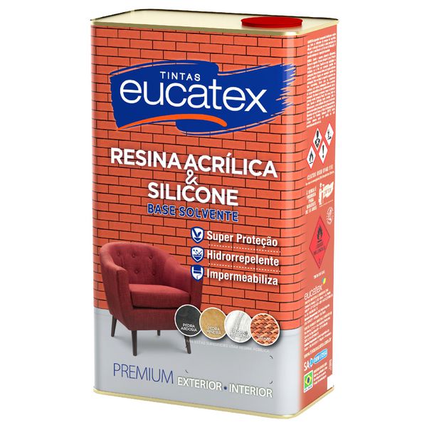 Resina Acrílica Base Solvente 5L Incolor Eucatex