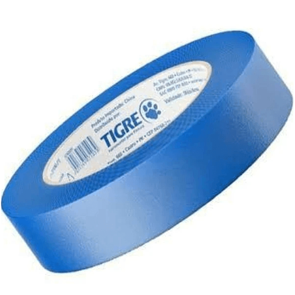 Fita Crepe Azul Barreira UV 24mm x 50m Tigre
