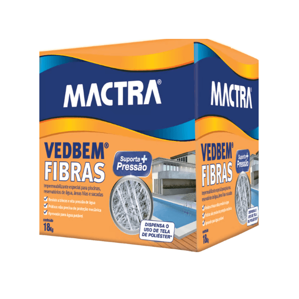 Impermeabilizante P/piscina Vedbem Fibras 18kg Mactra 