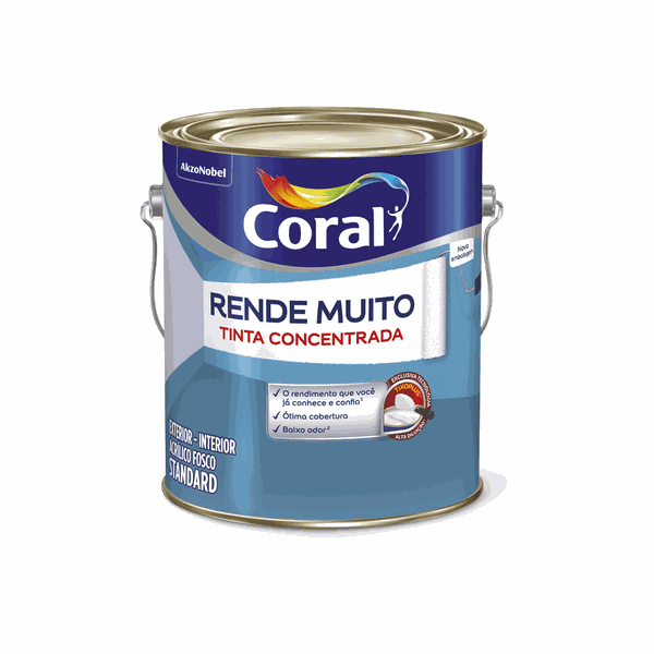 Tinta Acrílica Rende Muito Fosco 3,2L Coral