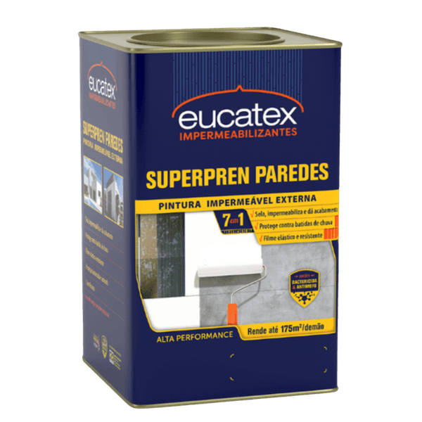 Tinta Impermeabilizante Superpren Paredes Branco 18KG Eucatex