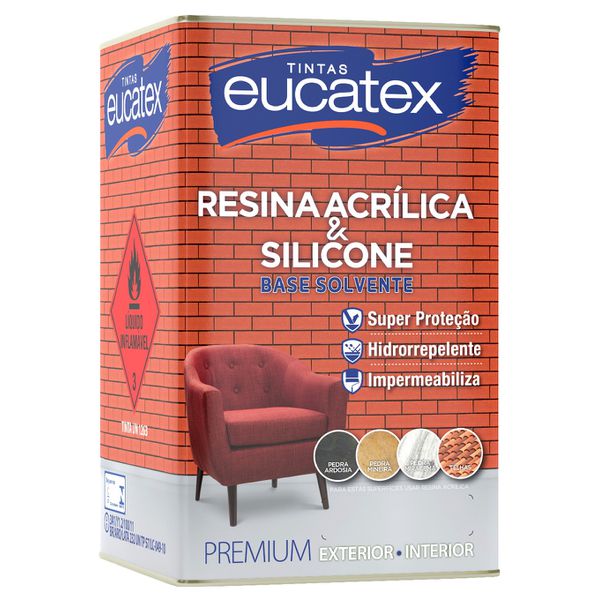 Resina Acrílica Base Solvente 18L Incolor Eucatex