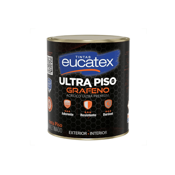 Tinta Acrílico Ultra Piso Grafeno 0,9L Eucatex