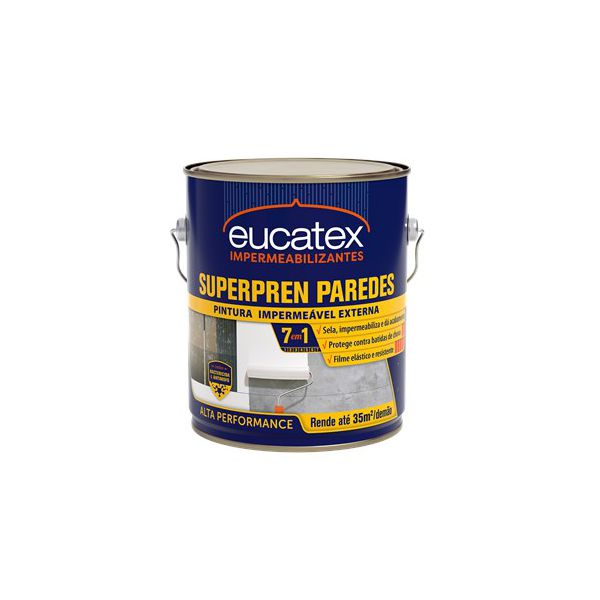 Tinta Impermeabilizante Superpren Paredes Branco 3,6KG Eucatex