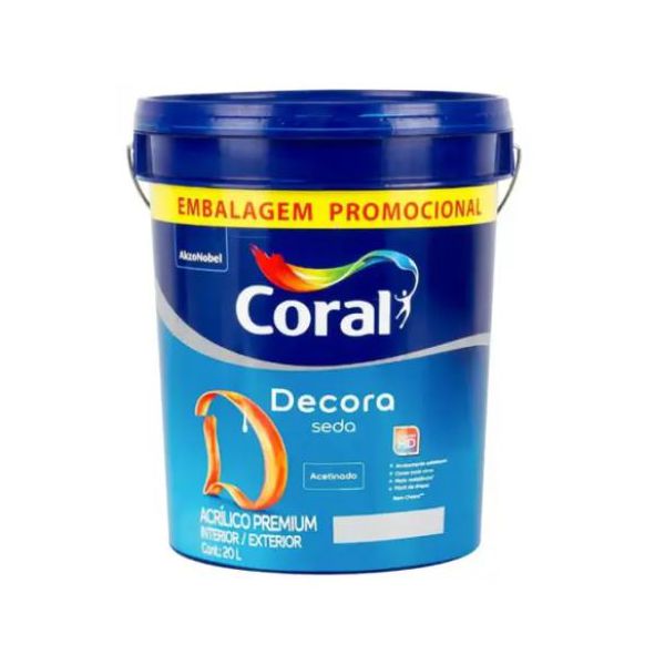 Tinta Acrílica Decora Seda Acetinado 20L Branco Coral