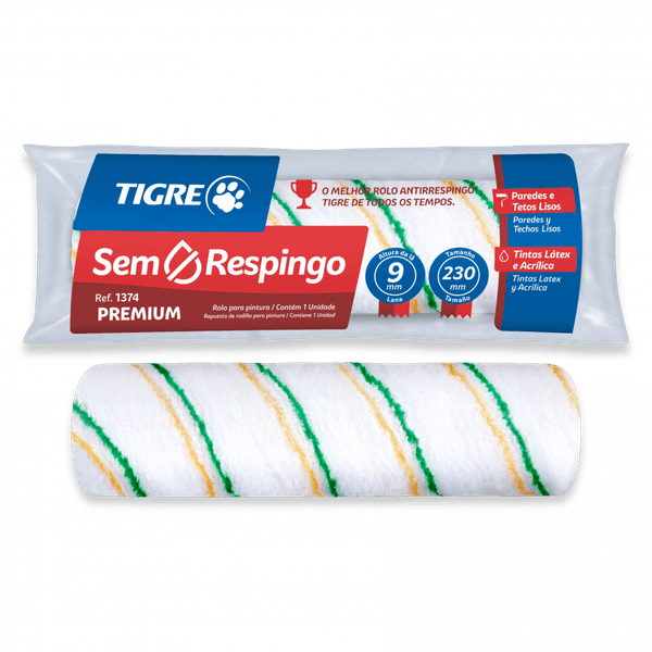 Rolo De Lã Sintética Sem Respingo 23cm 1374 Tigre