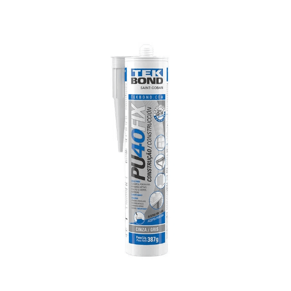 Pu40fix Cinza Cartucho 387g/280ml Tekbond 