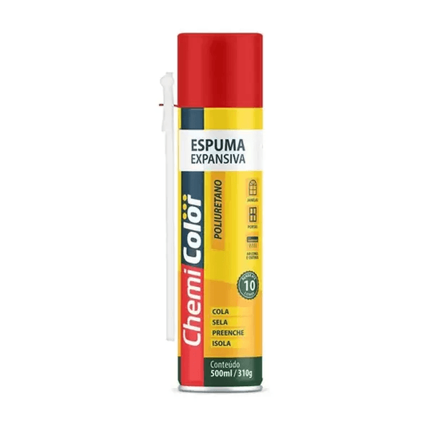 Espuma Expansiva Poliuretano 500ML/310G Chemicolor