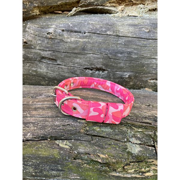 COLEIRA BABY 3cm camuflado rosa