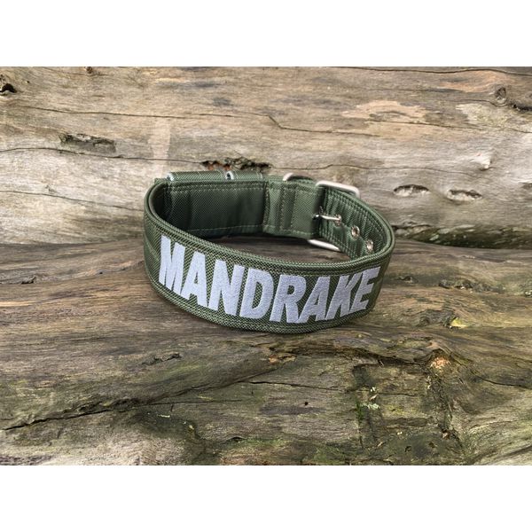 COLEIRA PERSONALIZADA 5cm militar com nome em prata