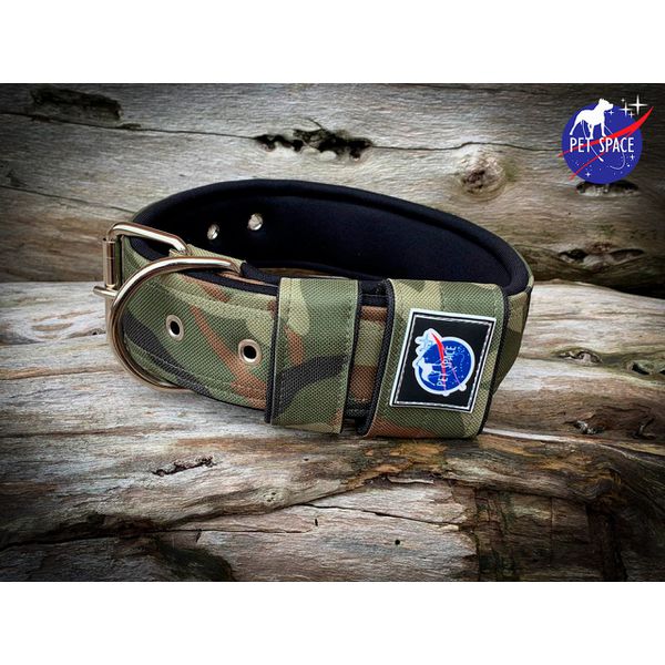 COLEIRA SUPERCONFORT 5cm camuflado terra com preto