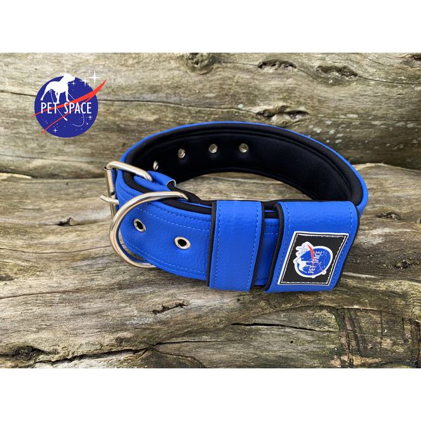 COLEIRA SUPERCONFORT 5cm azul dolaro com preto